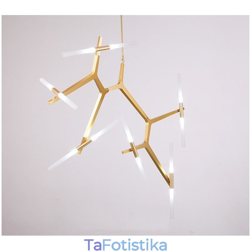 12 Light Modern Contemporary Chandelier Light (Μαύρο χρυσό)