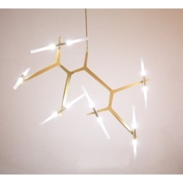 12 Light Modern Contemporary Chandelier Light (Μαύρο χρυσό)