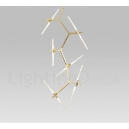 12 Light Modern Contemporary Chandelier Light (Μαύρο χρυσό)