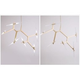 12 Light Modern Contemporary Chandelier Light (Μαύρο χρυσό)