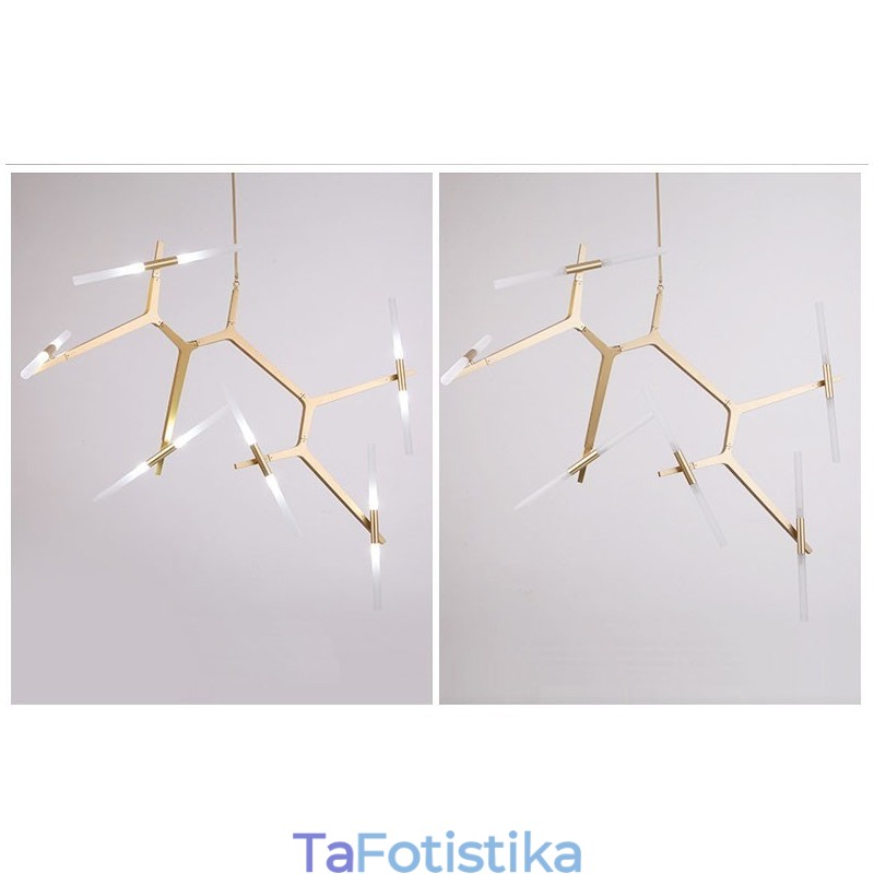 12 Light Modern Contemporary Chandelier Light (Μαύρο χρυσό)