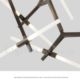 12 Light Modern Contemporary Chandelier Light (Μαύρο χρυσό)