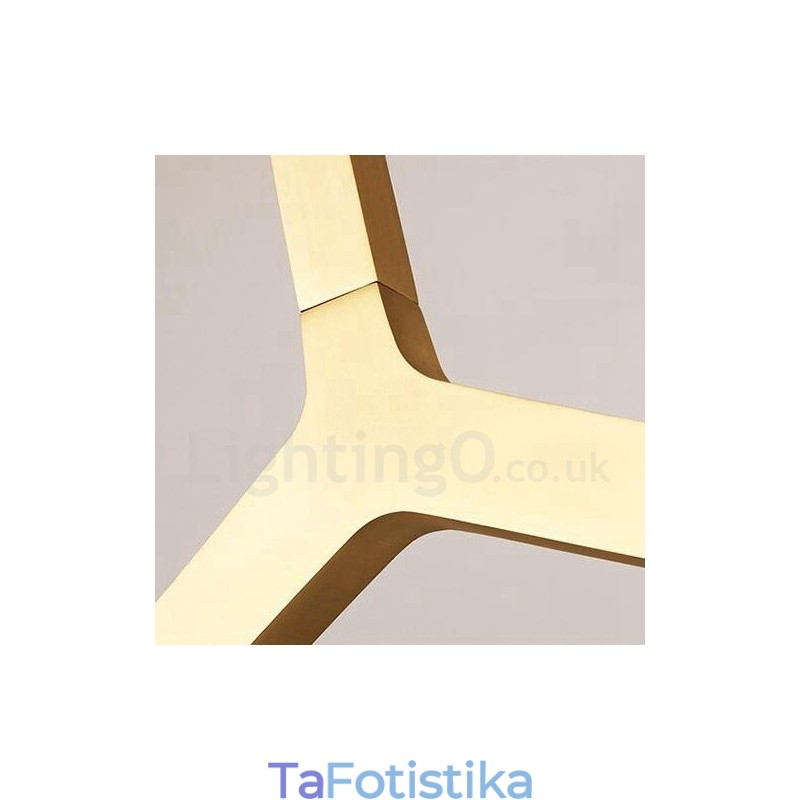 12 Light Modern Contemporary Chandelier Light (Μαύρο χρυσό)