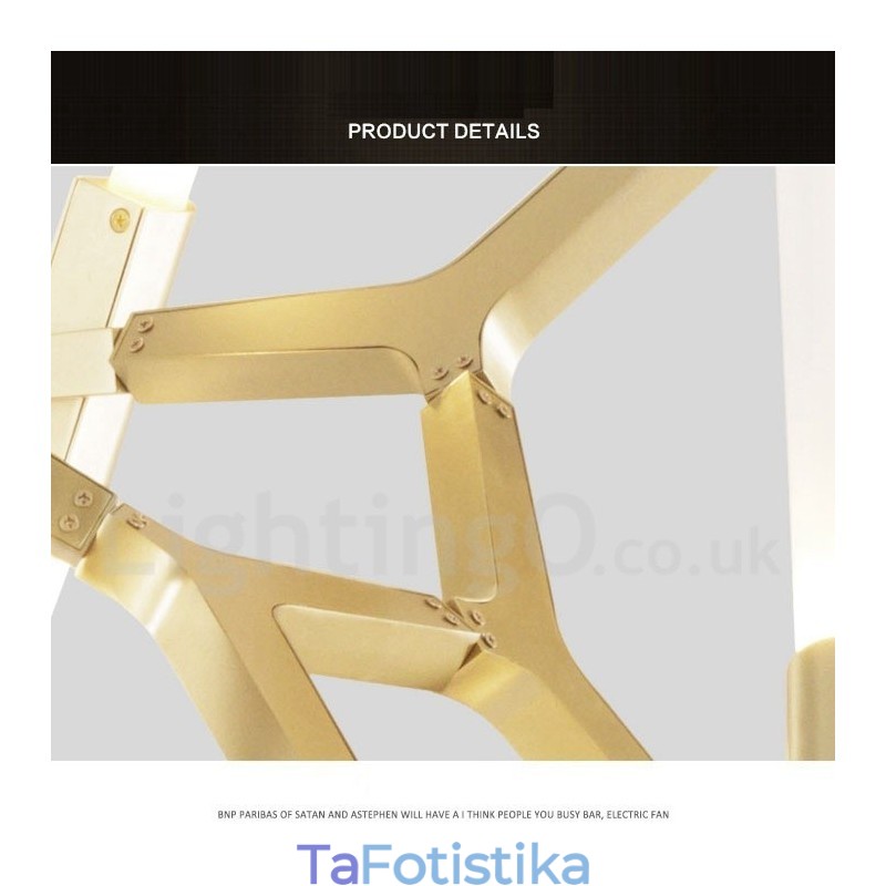 12 Light Modern Contemporary Chandelier Light (Μαύρο χρυσό)