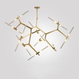Modern Contemporary 20 Light Chandelier Light (Μαύρο Χρυσό)
