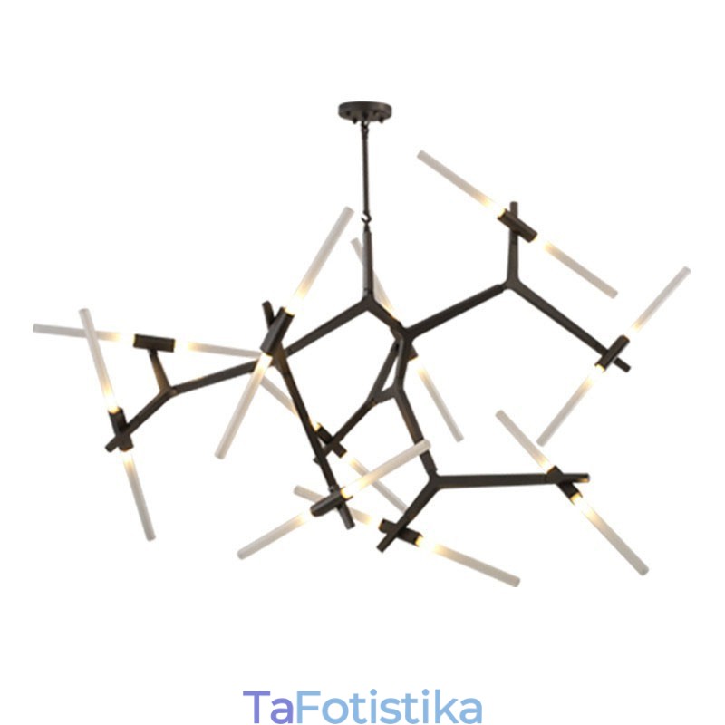 Modern Contemporary 20 Light Chandelier Light (Μαύρο Χρυσό)