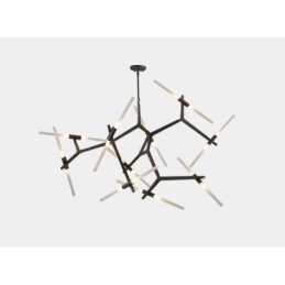 Modern Contemporary 20 Light Chandelier Light (Μαύρο Χρυσό)
