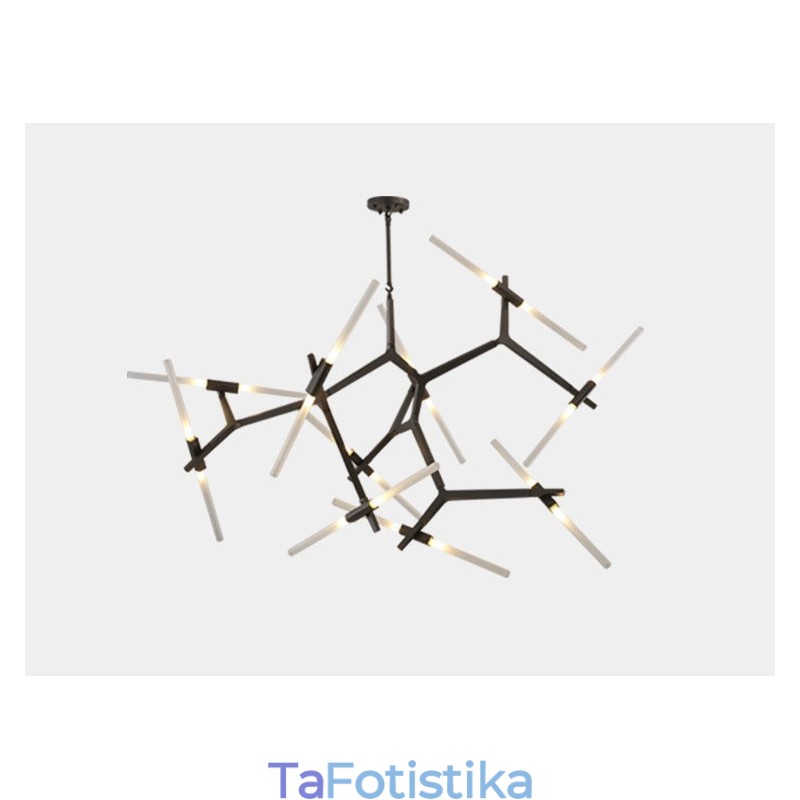 Modern Contemporary 20 Light Chandelier Light (Μαύρο Χρυσό)
