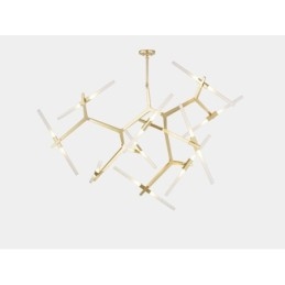 Modern Contemporary 20 Light Chandelier Light (Μαύρο Χρυσό)