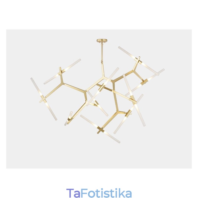 Modern Contemporary 20 Light Chandelier Light (Μαύρο Χρυσό)