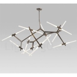 Modern Contemporary 20 Light Chandelier Light (Μαύρο Χρυσό)