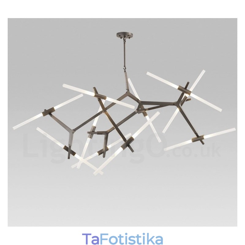 Modern Contemporary 20 Light Chandelier Light (Μαύρο Χρυσό)