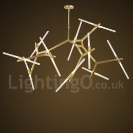 Modern Contemporary 20 Light Chandelier Light (Μαύρο Χρυσό)