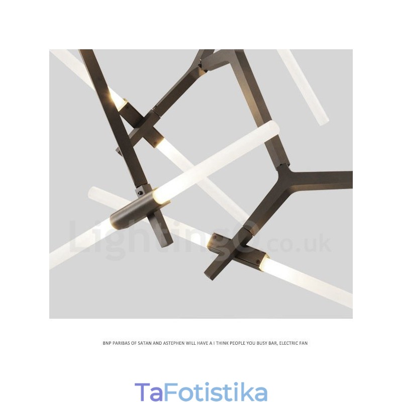 Modern Contemporary 20 Light Chandelier Light (Μαύρο Χρυσό)