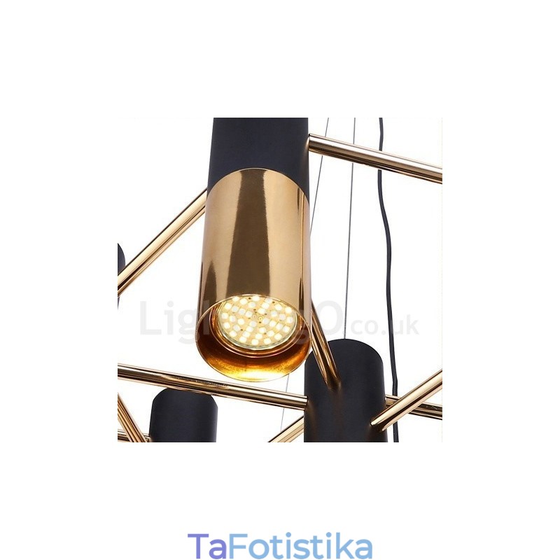 Μοντέρνο Σύγχρονο Φωτιστικό Φωτιστικό Μονής Επίπεδης Πολυέλαιος 19 Φωτιστών