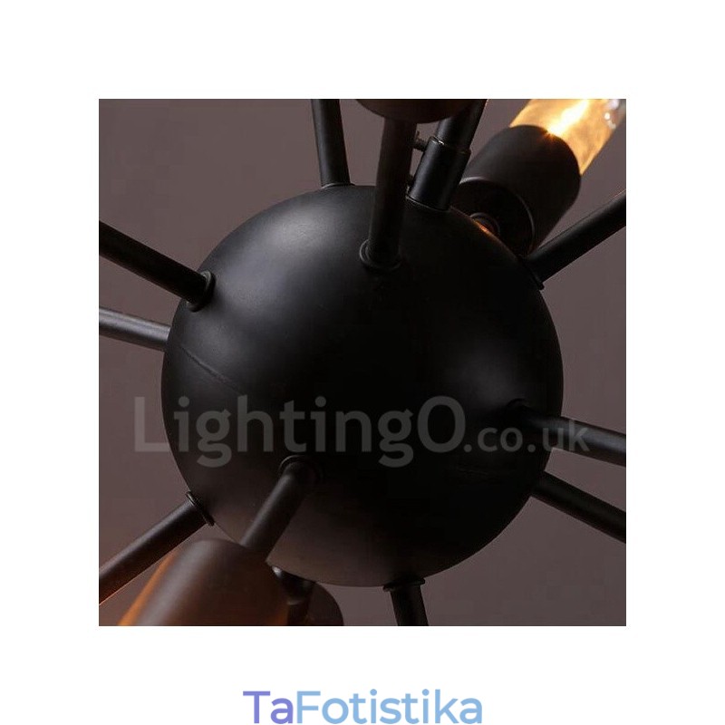 12 Ελαφρύς Ρετρό Vintage Πολυέλαιος Σπούτνικ