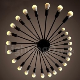 Μαύρο 26 Light Retro Vintage Μοντέρνο Σύγχρονο Φωτιστικό Πολυελαίου