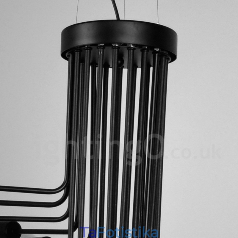 Μαύρο 26 Light Retro Vintage Μοντέρνο Σύγχρονο Φωτιστικό Πολυελαίου