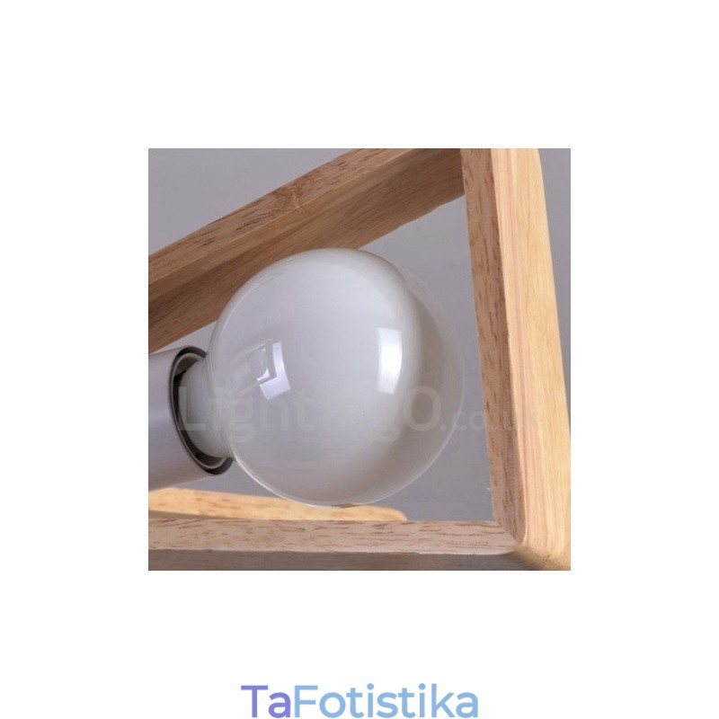 Ξύλινο φωτιστικό πολυελαίου μοντέρνου στιλ 5 μοντέρνου στιλ