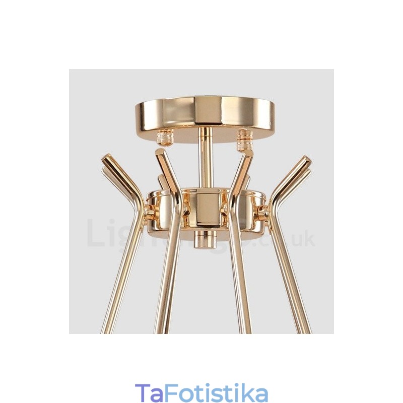 Φωτιστικό 16 Light 2 Επιπέδων Μοντέρνο Σύγχρονο Μεταλλικό Πολυέλαιο με γυάλινη απόχρωση