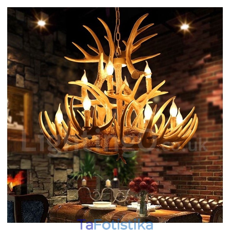 Φωτιστικό πολυελαίου Vintage Country 12 Light
