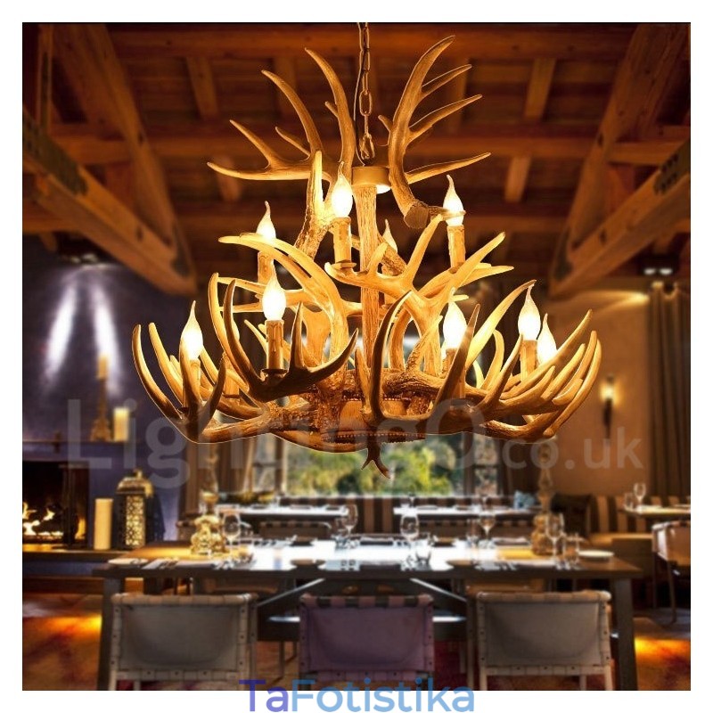 Φωτιστικό πολυελαίου Vintage Country 12 Light