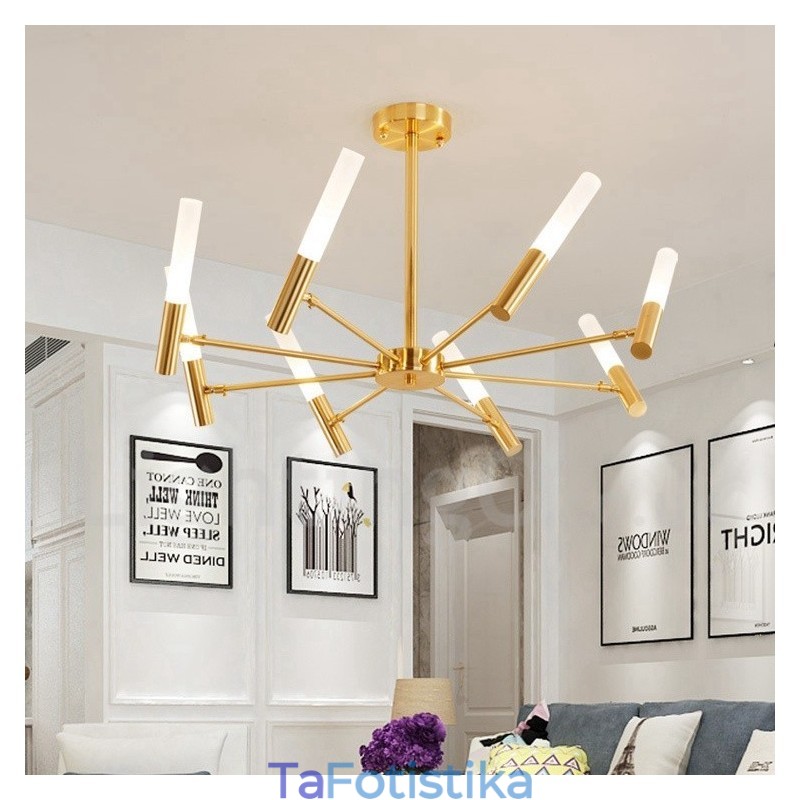 8 Light Περιστρεφόμενο Μοντέρνο Σύγχρονο Φωτιστικό Πολυέλαιου
