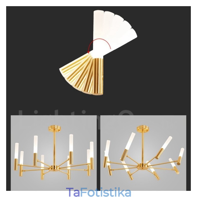 8 Light Περιστρεφόμενο Μοντέρνο Σύγχρονο Φωτιστικό Πολυέλαιου