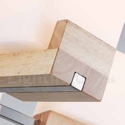 Ξύλινο Μοντέρνο Σύγχρονο Φωτιστικό Πολυέλαιου 5 Φωτιστικών Μονών Επιπέδων