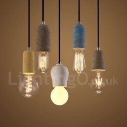 1 Light Rustic Lodge Κρεμαστό Φωτιστικό από σκυρόδεμα