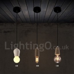 1 Light Rustic Lodge Κρεμαστό Φωτιστικό από σκυρόδεμα