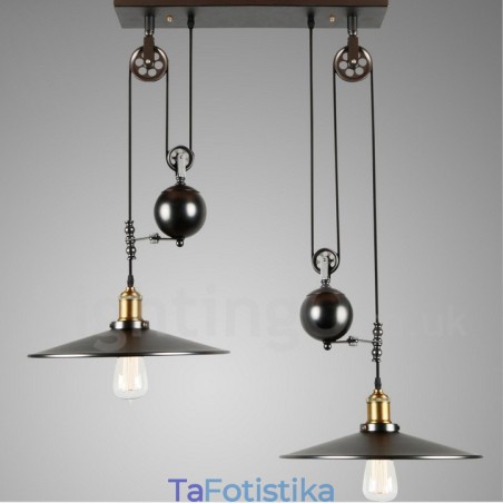 2 Light Country Vintage Μεταλλικό Κρεμαστό Φωτιστικό 2 Light Country Vintage Μεταλλικό Κρεμαστό Φωτιστικό