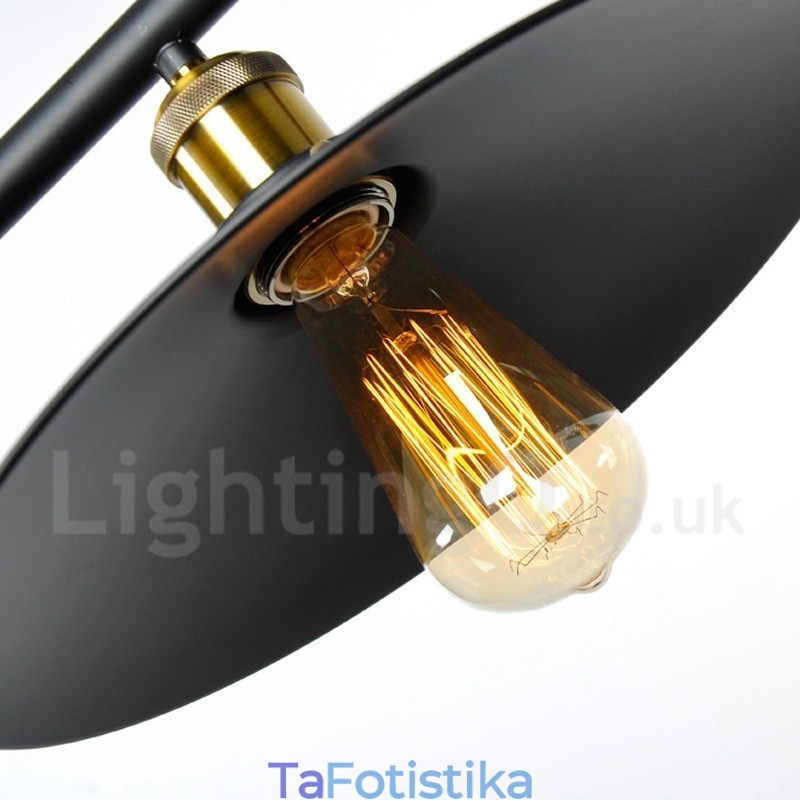 3 Light Country Vintage Μεταλλικό Κρεμαστό Φωτιστικό