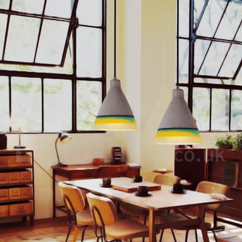 1 Light Vintage Κρεμαστό Φωτιστικό από Μπετόν