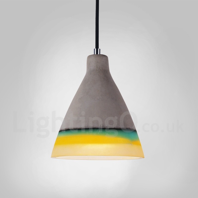 1 Light Vintage Κρεμαστό Φωτιστικό από Μπετόν