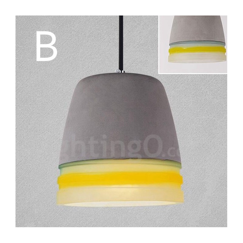 1 Light Vintage Κρεμαστό Φωτιστικό από Μπετόν