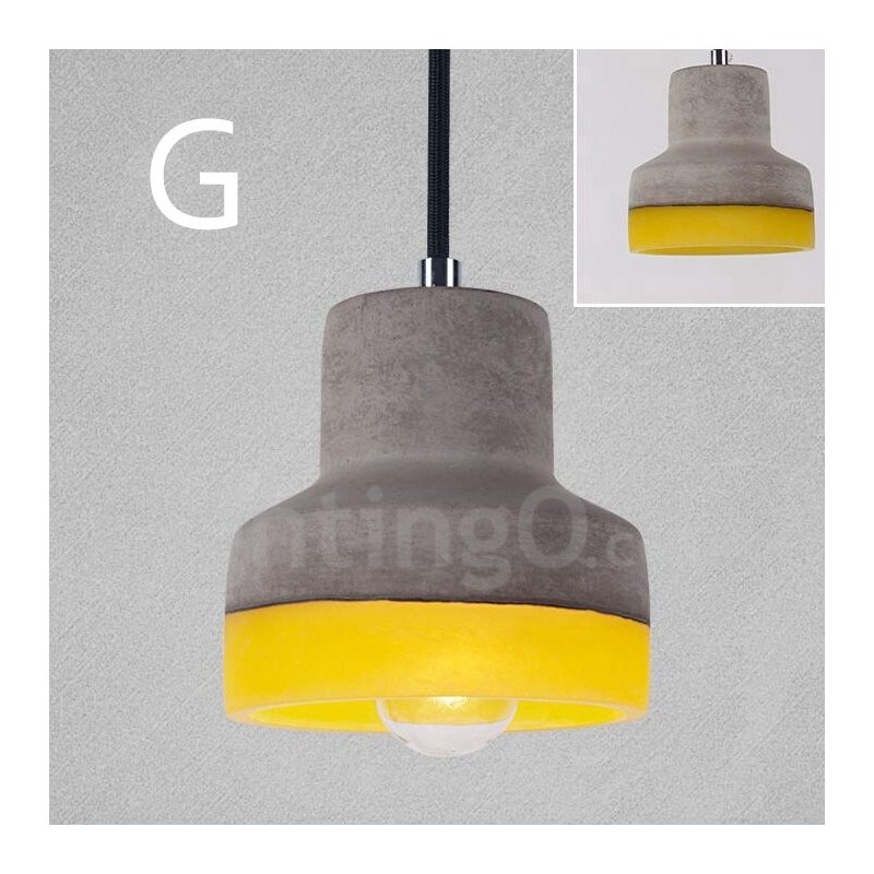 1 Light Vintage Κρεμαστό Φωτιστικό από Μπετόν