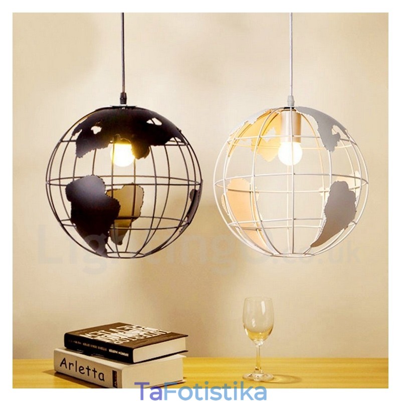 Μεταλλικό κρεμαστό φως Country Vintage Globe