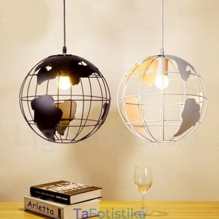Μεταλλικό κρεμαστό φως Country Vintage Globe Μεταλλικό κρεμαστό φως Country Vintage Globe