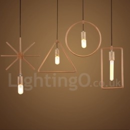 1 Light Rustic Lodge Ξύλινο Κρεμαστό Φωτιστικό