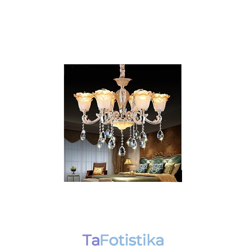 Κρεμαστό φωτιστικό European Style Retro Crystal Φωτιστικό Americange