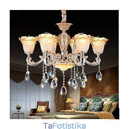 Κρεμαστό φωτιστικό European Style Retro Crystal Φωτιστικό Americange Κρεμαστό φωτιστικό European Style Retro Crystal Φωτιστικό Americange
