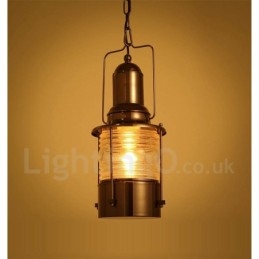 Χάλκινο κρεμαστό φως φαναριού Retro Vintage 1 Light