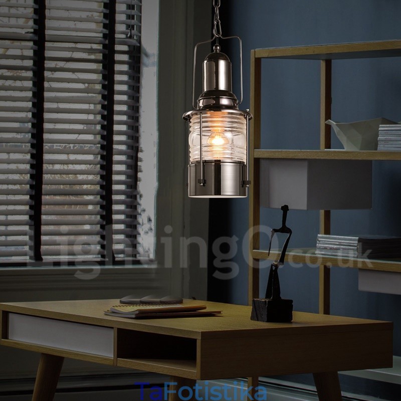 Χάλκινο κρεμαστό φως φαναριού Retro Vintage 1 Light