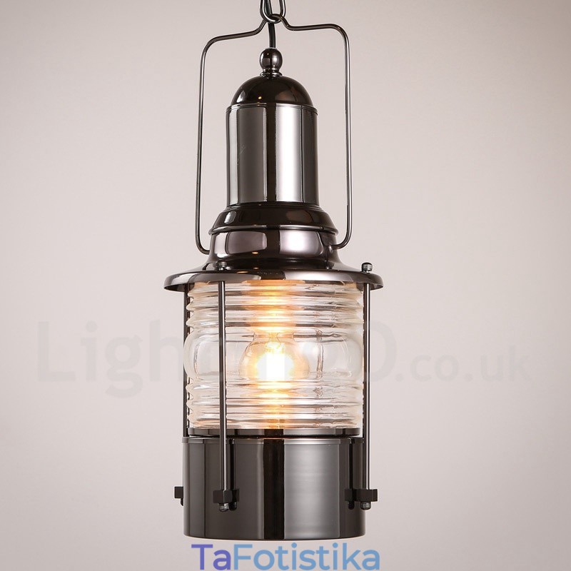 Χάλκινο κρεμαστό φως φαναριού Retro Vintage 1 Light