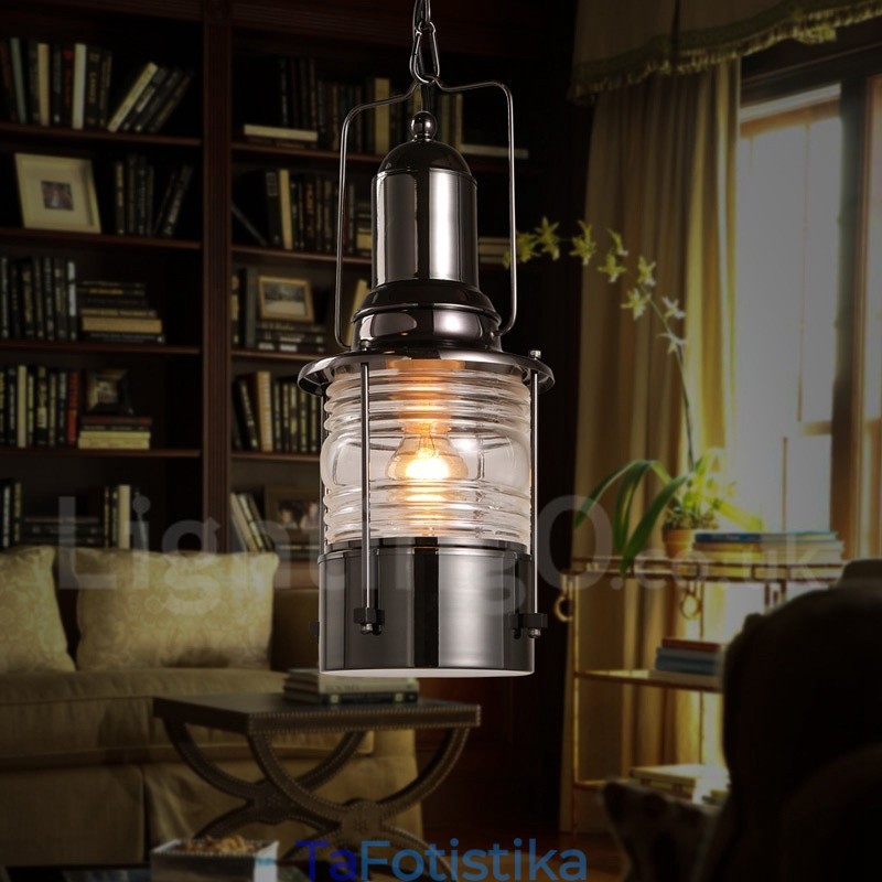 Χάλκινο κρεμαστό φως φαναριού Retro Vintage 1 Light