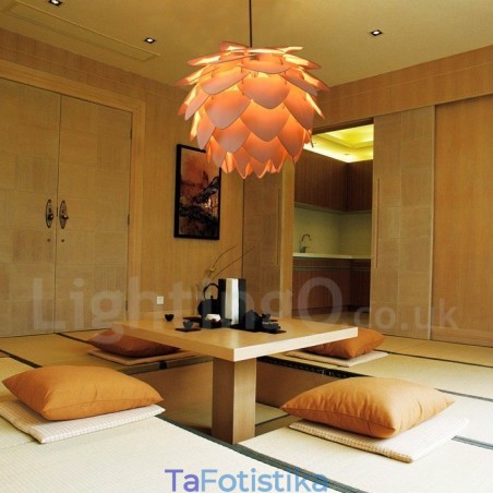 Φωτιστικό κρεμαστό ρουστίκ Lodge Wood Pinecon Φωτιστικό κρεμαστό ρουστίκ Lodge Wood Pinecon