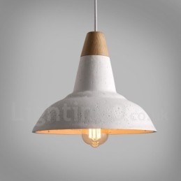 Μοντέρνο Σύγχρονο Κρεμαστό Φωτιστικό 1 Light Wood Concrte