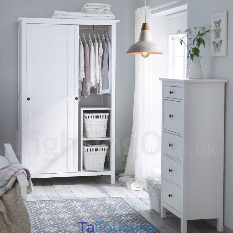 Μοντέρνο Σύγχρονο Κρεμαστό Φωτιστικό 1 Light Wood Concrte
