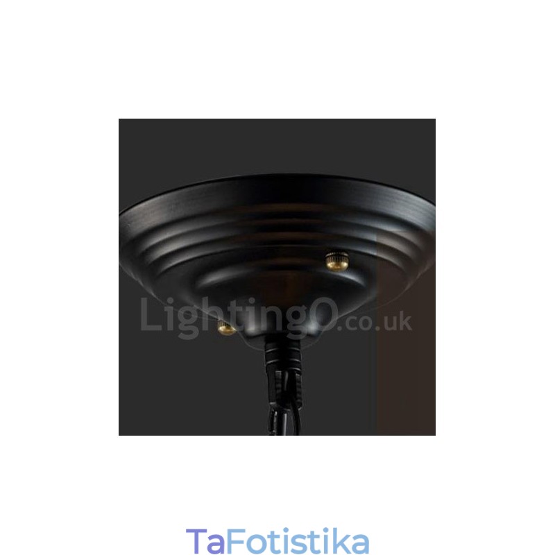 6 Light Metal Globe Vintage κρεμαστό φως